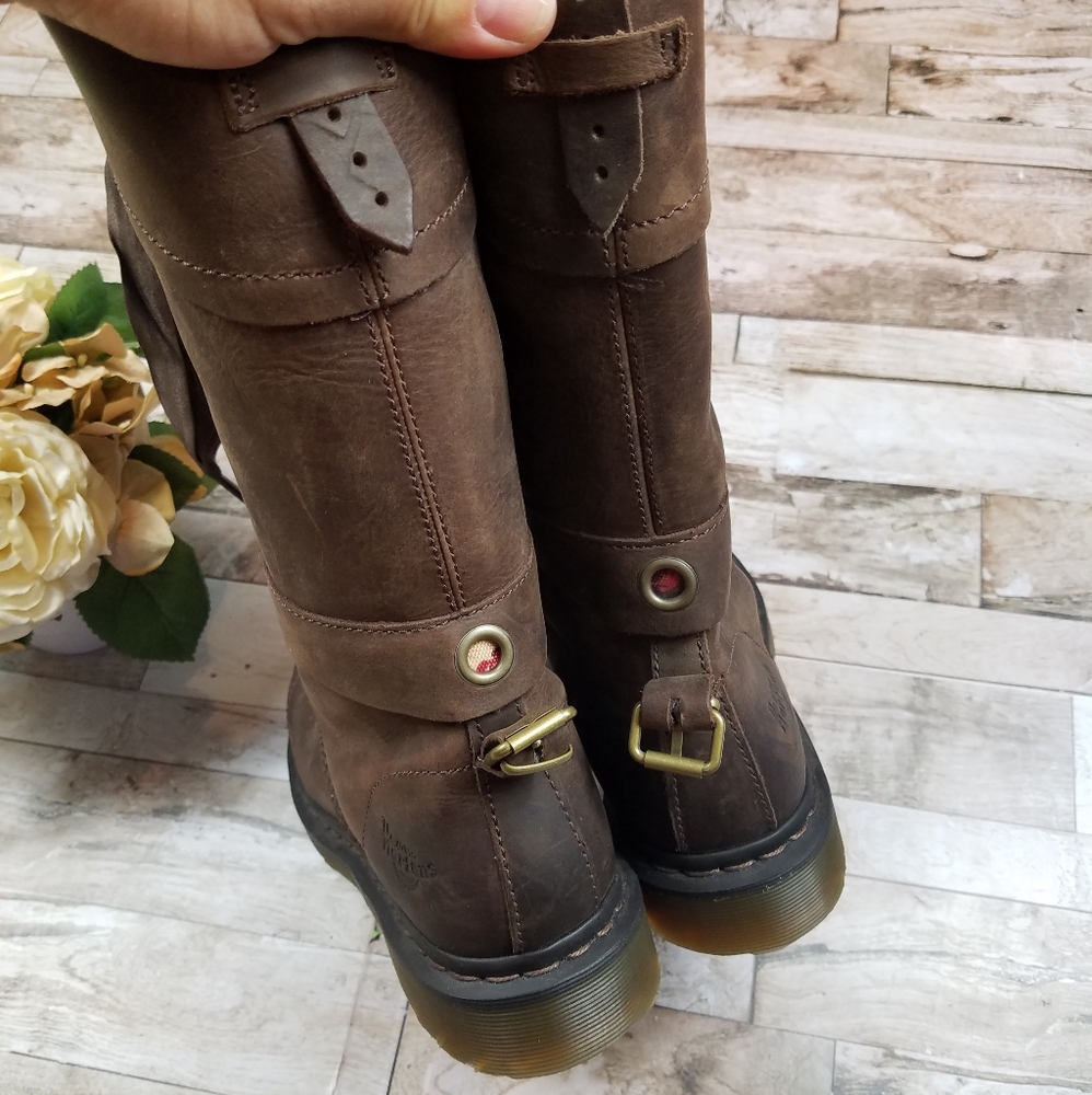 SOLD! Dr. Martens Triumph Fold Down Combat Boots - Picture 4 of 8